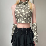 Star Embroidered Crop Top