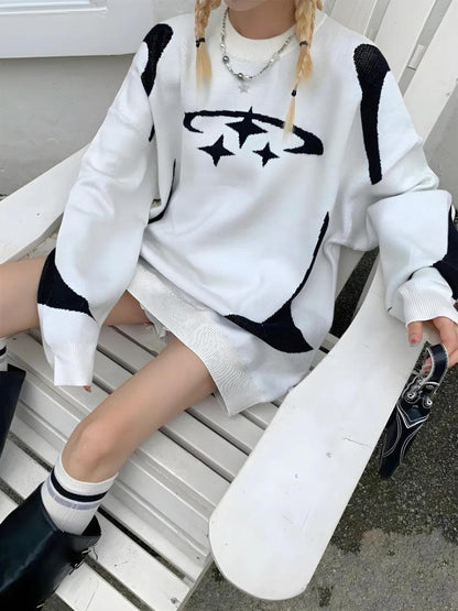 Y2K Star Knitted Sweater