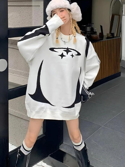 Y2K Star Knitted Sweater