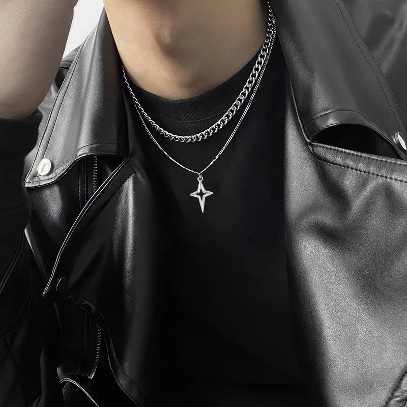 Y2K Star Layered Necklace