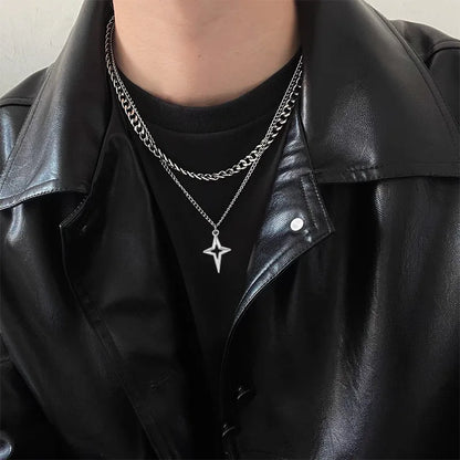 Y2K Star Layered Necklace