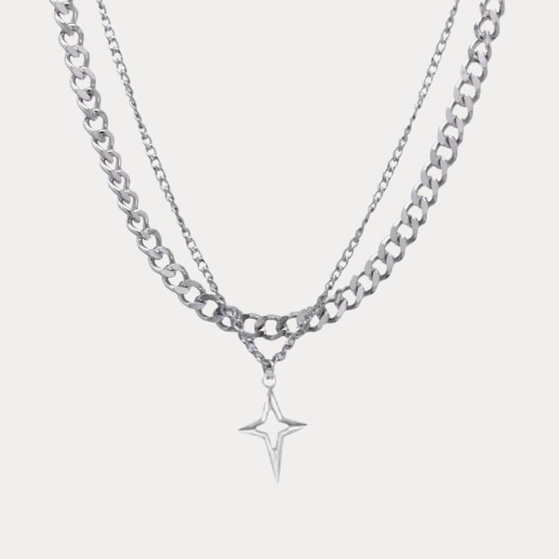 Y2K Star Layered Necklace