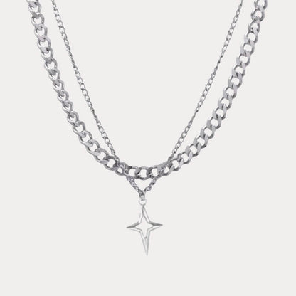 Y2K Star Layered Necklace