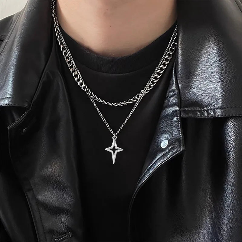 Y2K Star Layered Necklace