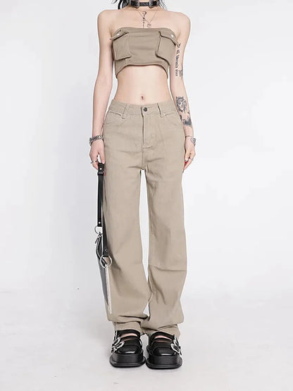 Y2K Star Pockets High Waist Jeans