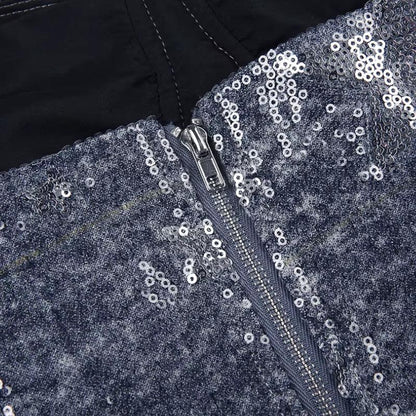 Star Sequined Crop Top