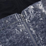 Star Sequined Crop Top