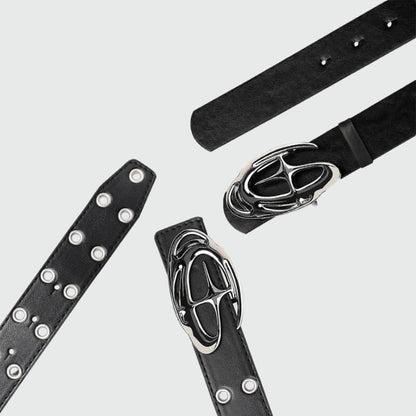 Y2K Star Silver Buckle Belt