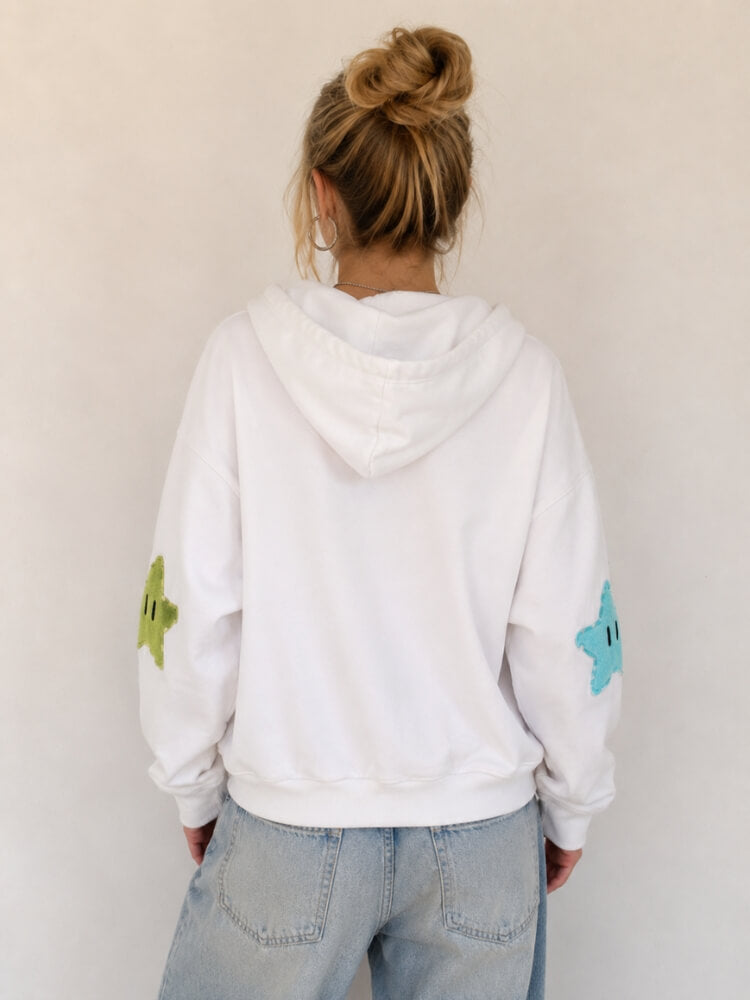 Y2K Star Zip Oversized Hoodie