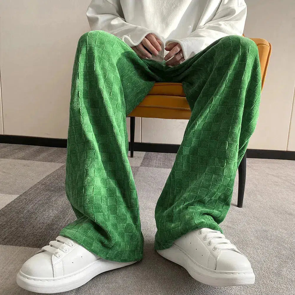 Y2K Straight Checkered Sweatpants