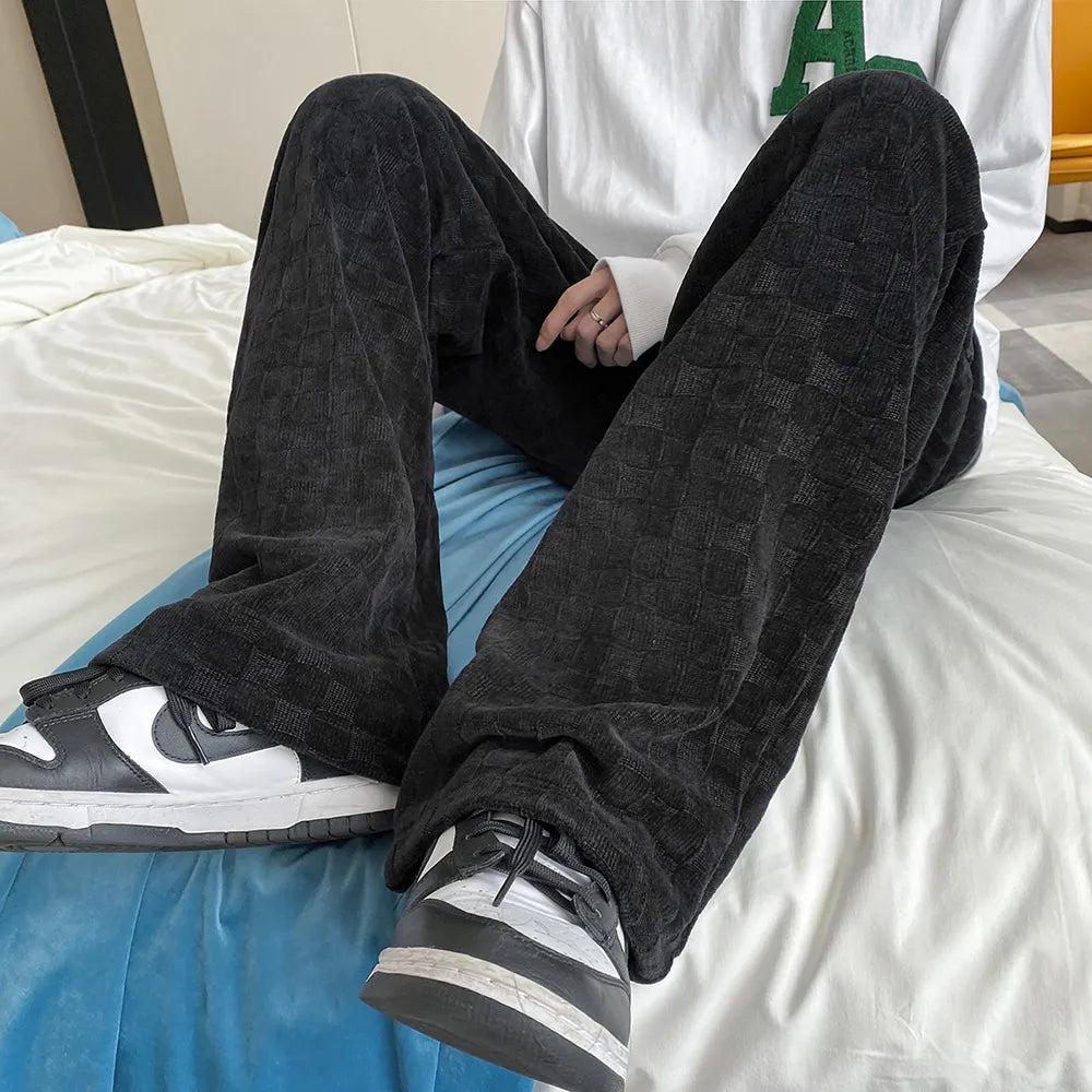 Y2K Straight Checkered Sweatpants