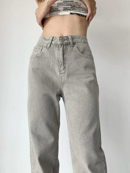 Y2K Straight Leg Gray Jeans