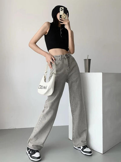 Y2K Straight Leg Gray Jeans