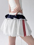 Striped Balloon Mini Skirt