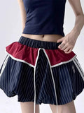 Striped Balloon Mini Skirt
