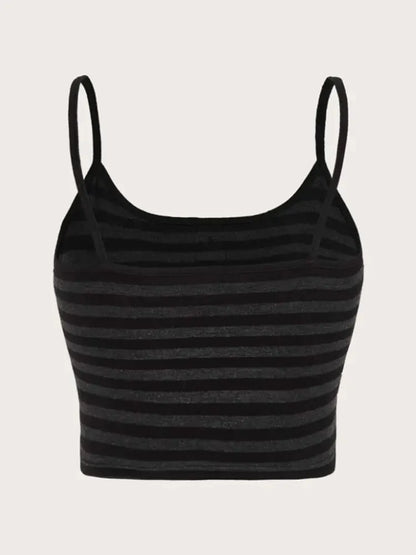 Striped Crop Top with Buttons