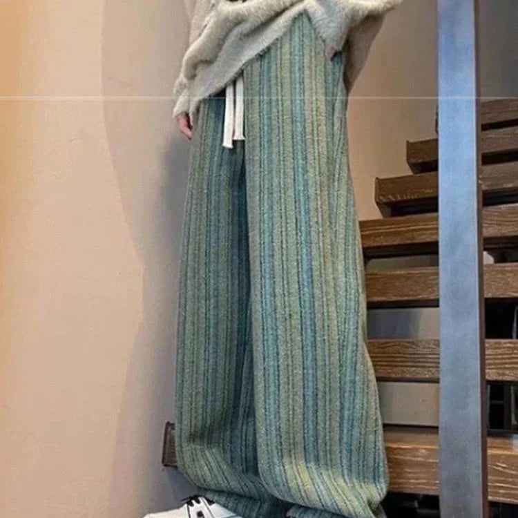 Y2K Striped Drawstring Pants