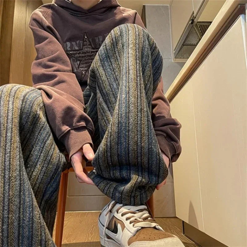 Y2K Striped Drawstring Pants
