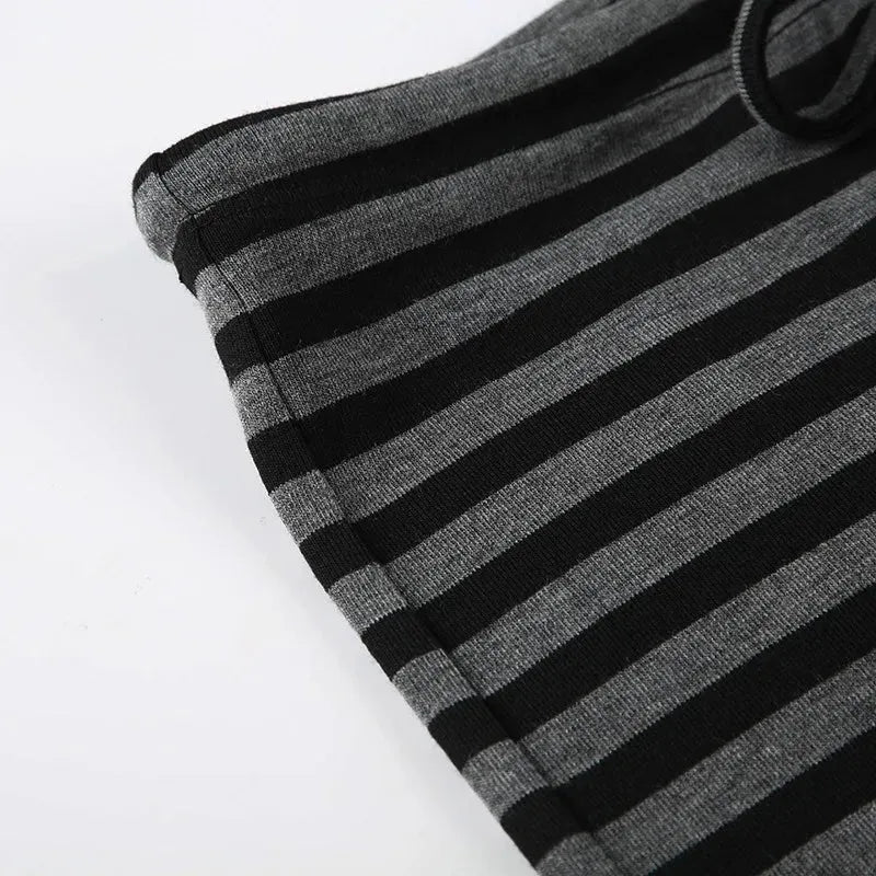 Y2K Striped Flare Sweatpants