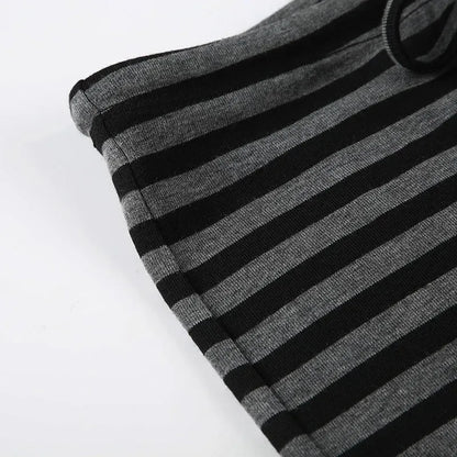 Y2K Striped Flare Sweatpants