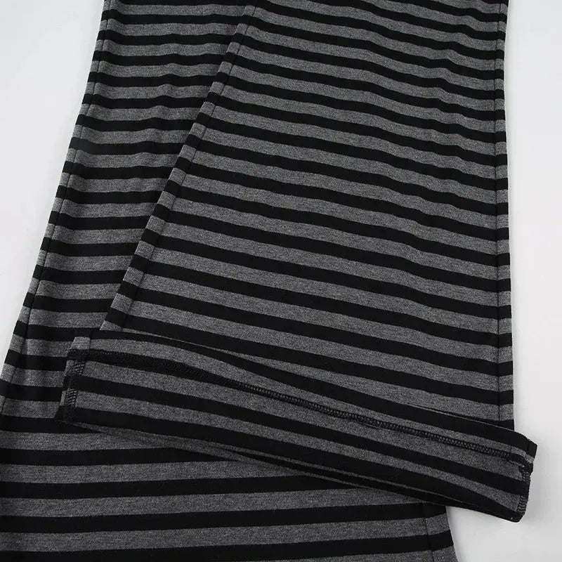 Y2K Striped Flare Sweatpants