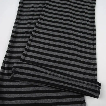 Y2K Striped Flare Sweatpants
