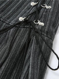 Y2K Striped Lace-Up Mini Skirt for Trendy Fashionistas
