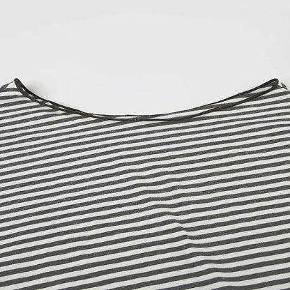 Y2K Striped Neck Tie Top