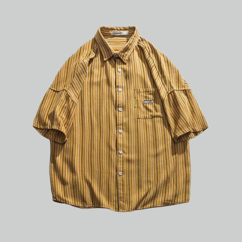 Y2K Striped Oversized Shirt