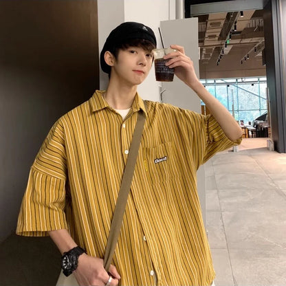 Y2K Striped Oversized Shirt