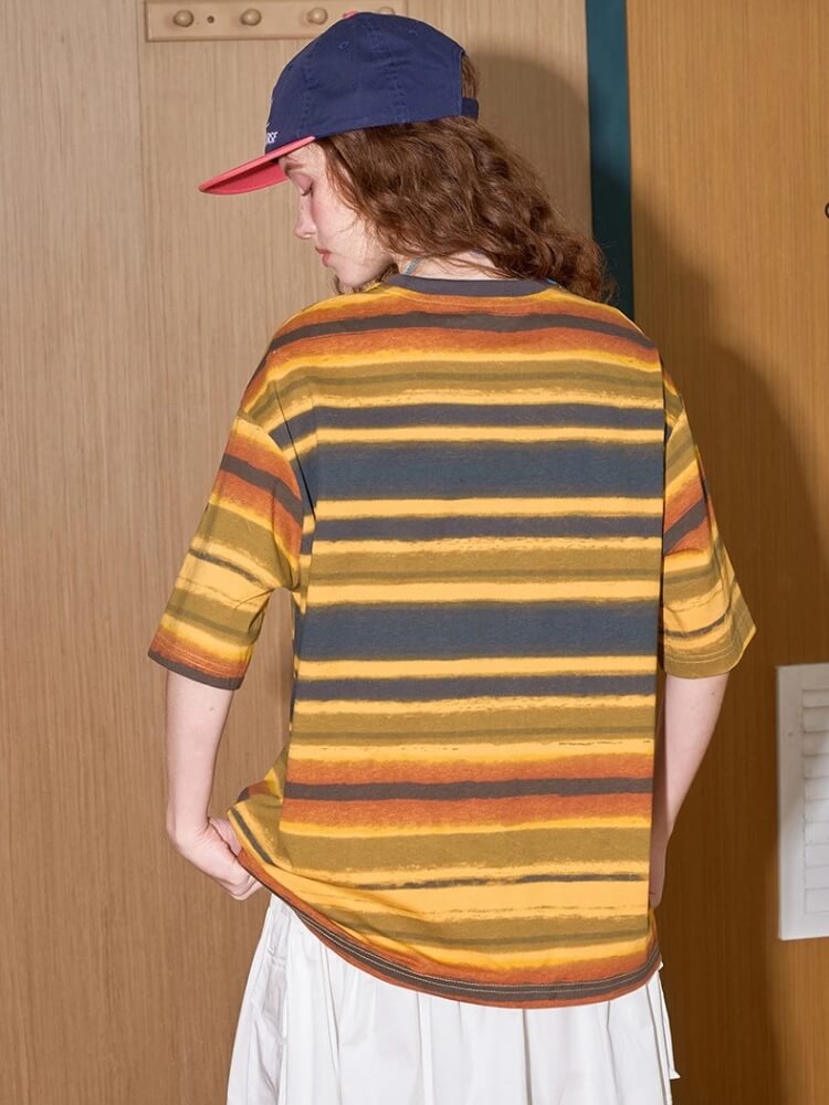 Y2K Striped Oversized Tee