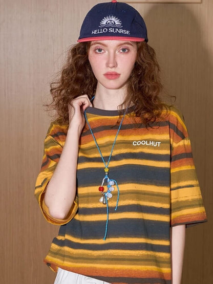 Y2K Striped Oversized Tee