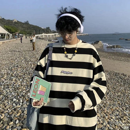 Y2K Striped Sweatshirt
