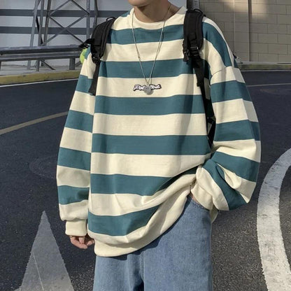 Y2K Striped Sweatshirt