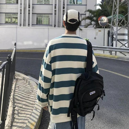 Y2K Striped Sweatshirt