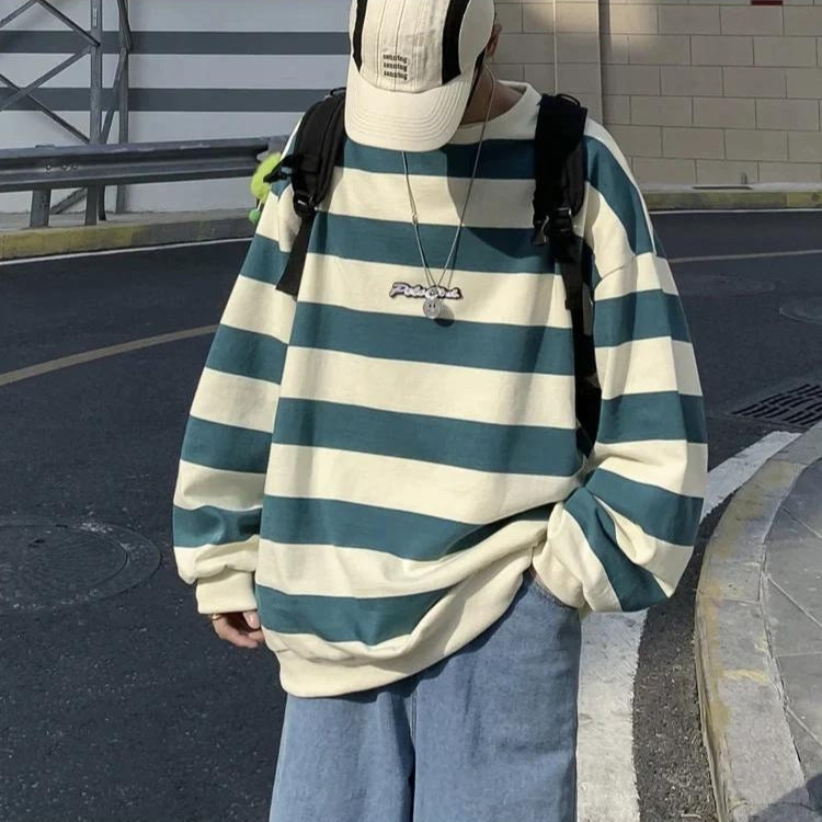 Y2K Striped Sweatshirt