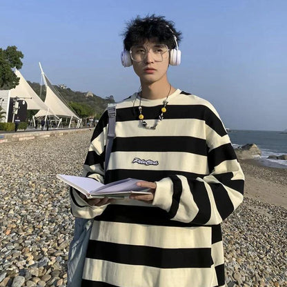 Y2K Striped Sweatshirt