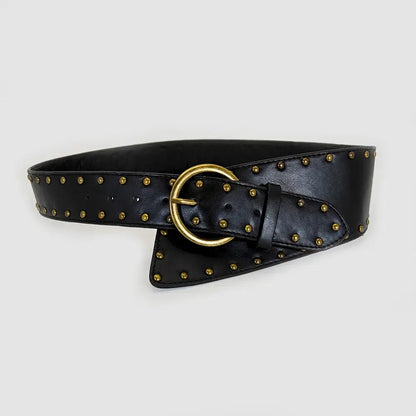 Y2K Studded Wide Belt