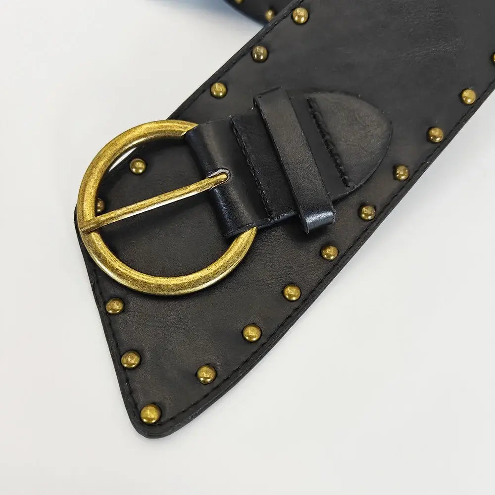 Y2K Studded Wide Belt