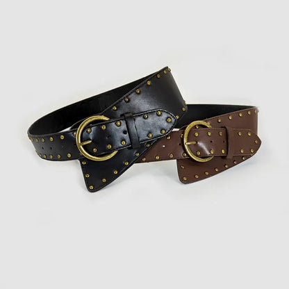 Y2K Studded Wide Belt
