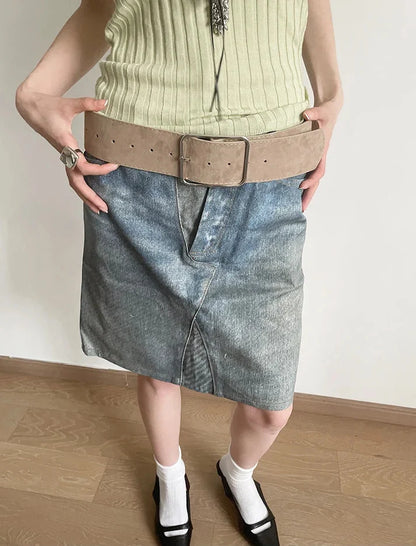 Y2K Suede Belt