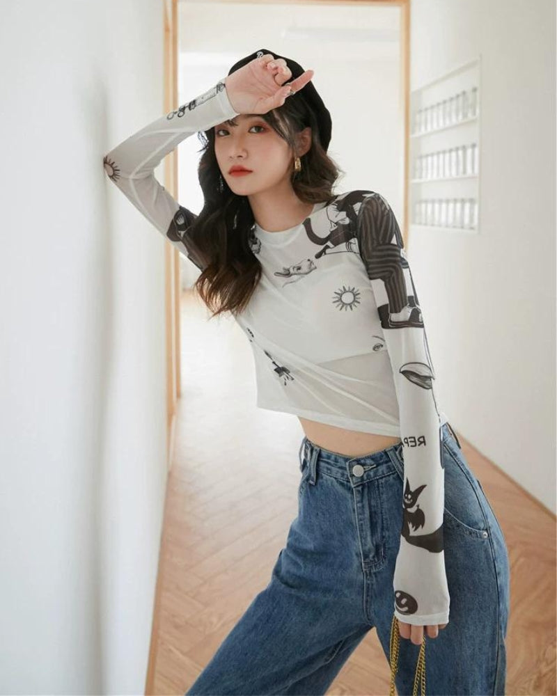 Y2K Sun Child Sheer Top
