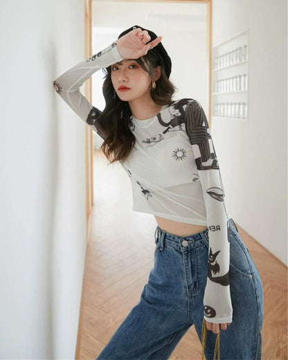 Y2K Sun Child Sheer Top