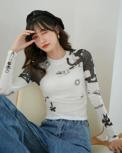 Y2K Sun Child Sheer Top