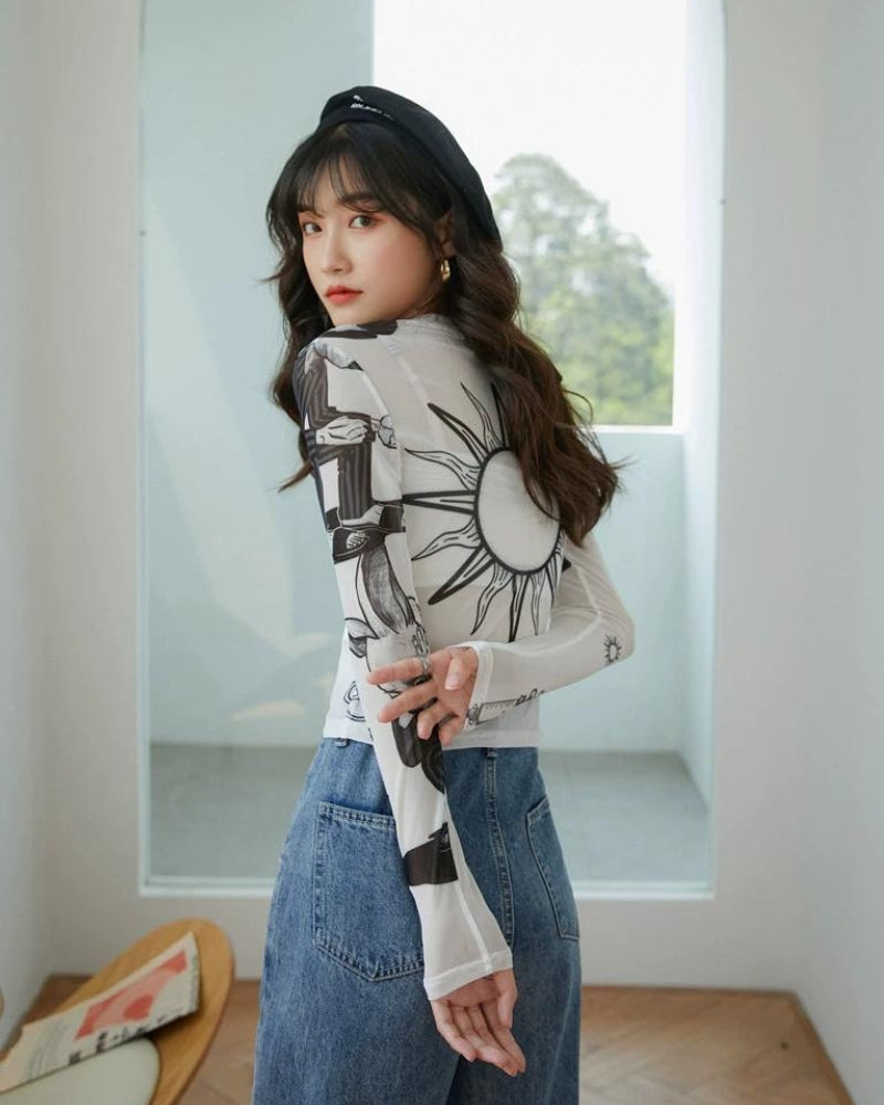 Y2K Sun Child Sheer Top