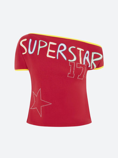 Y2K Superstar One Shoulder Tee
