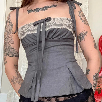 Y2K Tailored Corset Top