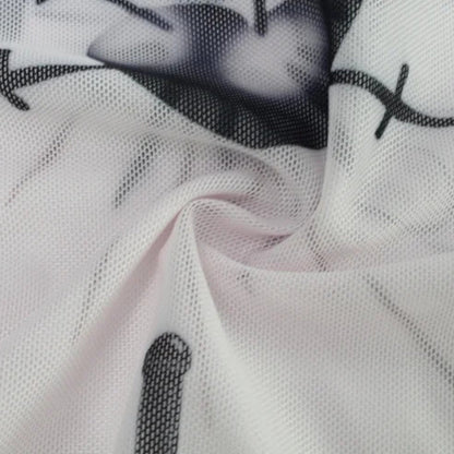 Y2K Tattoo Sheer Top