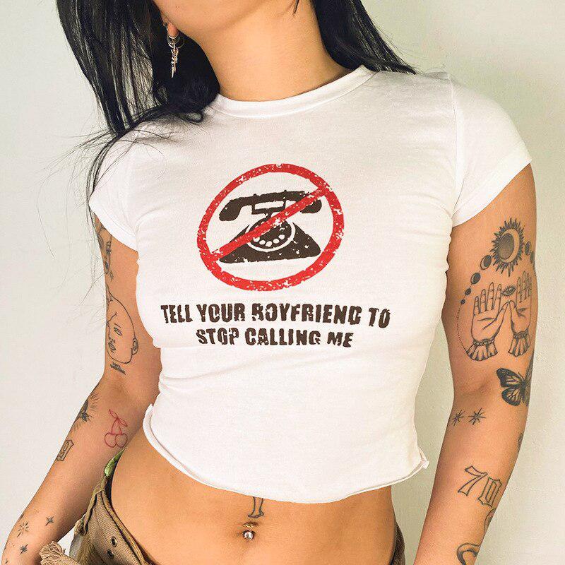 Y2K Tell Your Boyfriend Crop Top