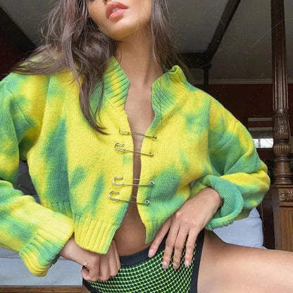 Y2K Tie Dye Cardigan